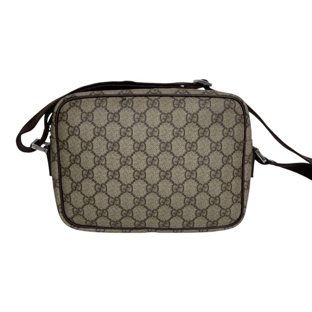 良品✨GUCCI ショルダーバッグ GGスプリーム PVC レザー ブラウン GUCCI グッチ ショルダーバッグ ポシェット ミニ PVC レザー GG