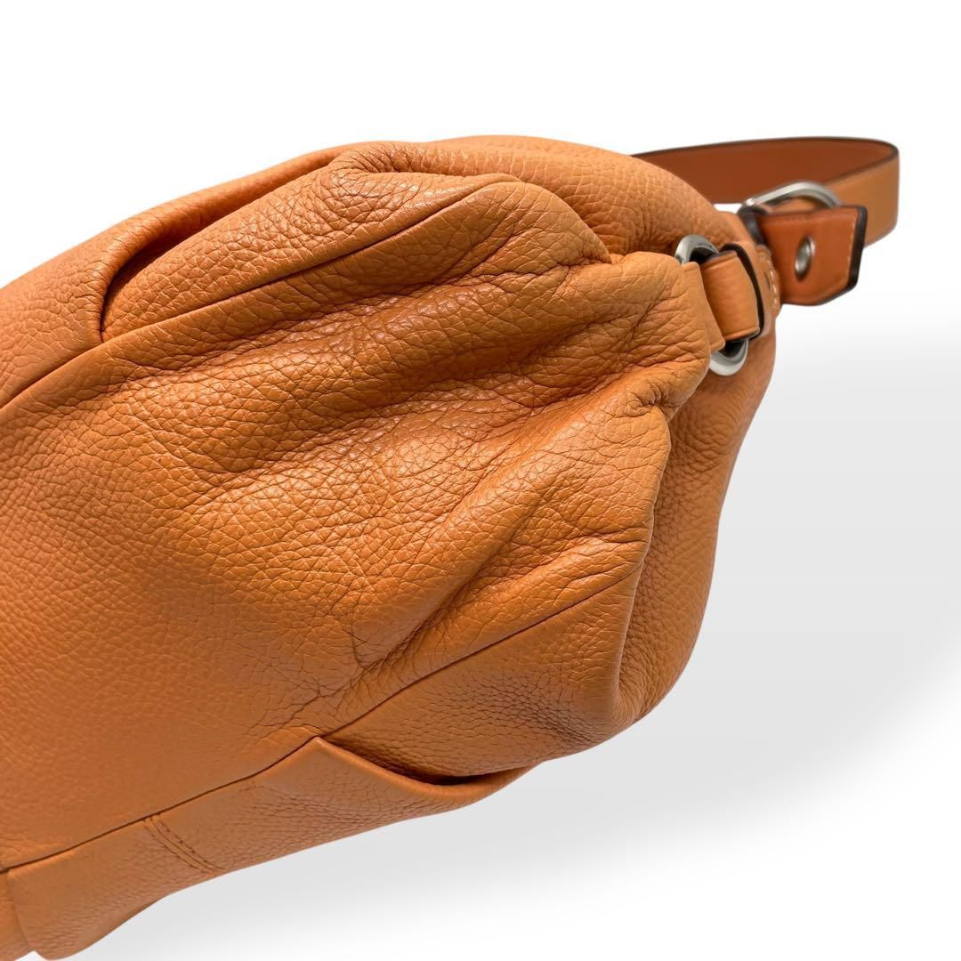 極美品 COACH コーチ F15064 希少カラーオレンジ ショルダー