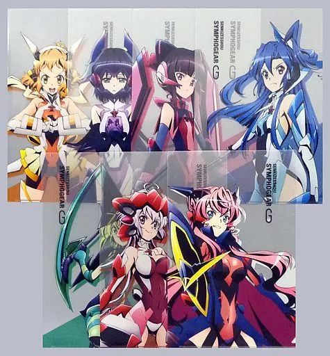 中古】クリアファイル シンフォギア装者 A4クリアファイルセット