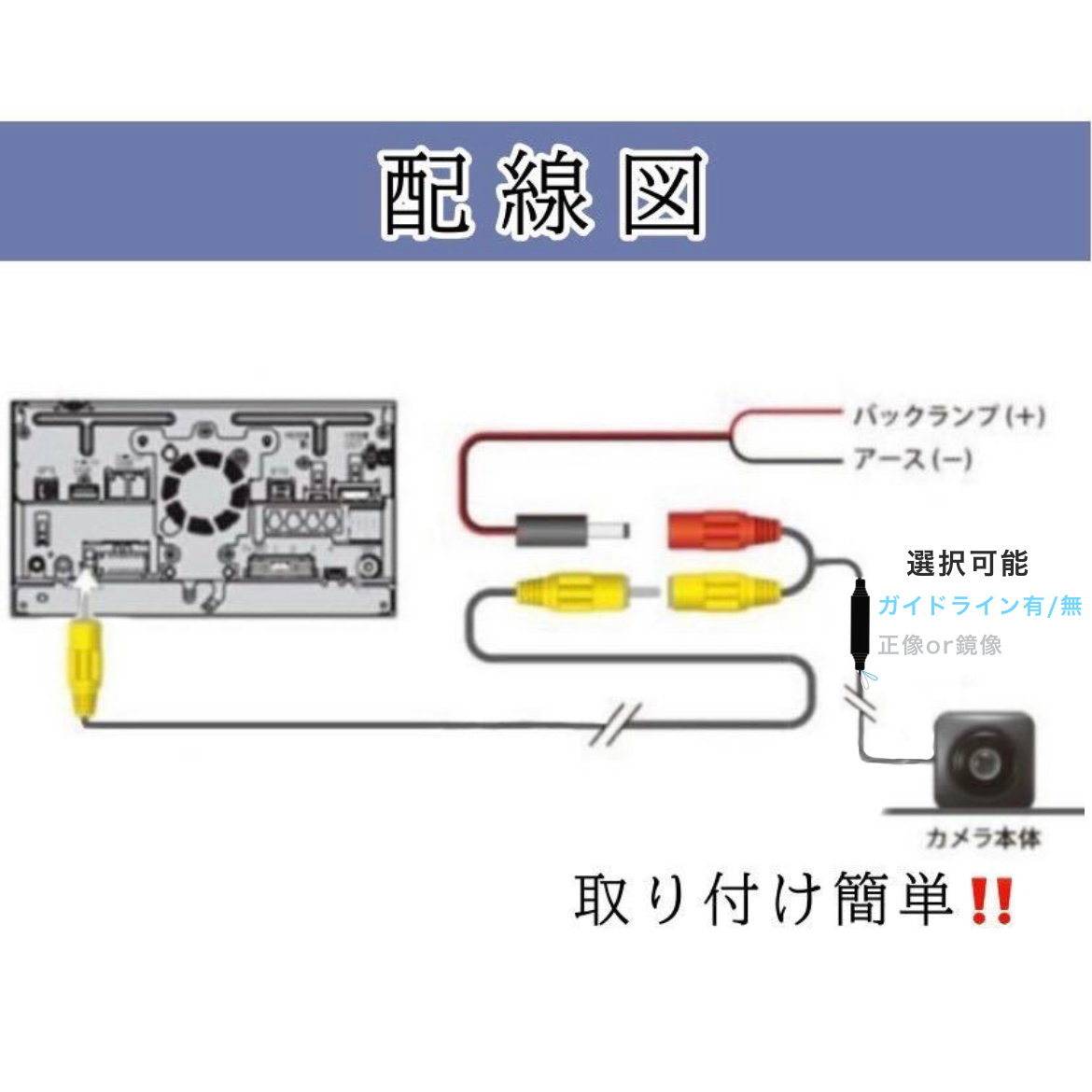 KENWOOD ケンウッド MDV-M908HDL MDV-S706 MDV-S706W 対応 ナビ対応 高画質 バックカメラ リアカメラ