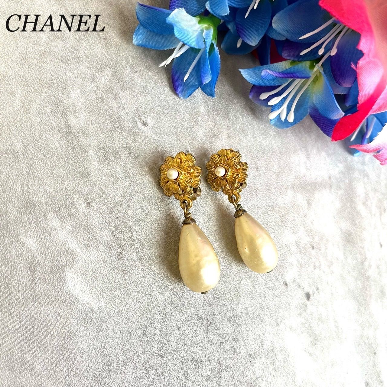 ✨良品✨CHANEL シャネル イヤリング ピアス アクセサリー フラワー  