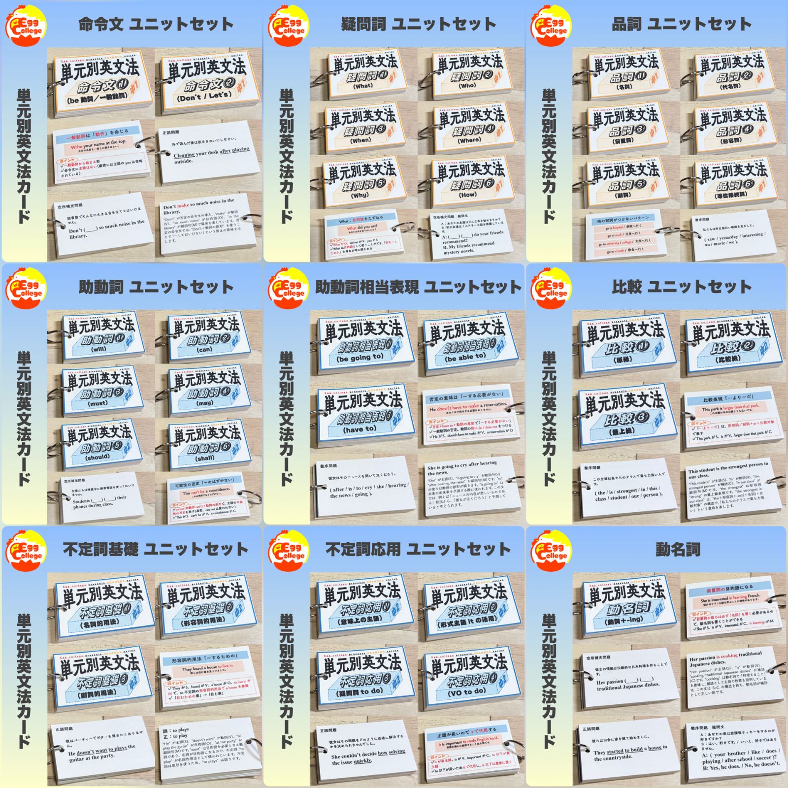 命令文】単元別英文法カード 中学生 テスト 復習 予習 試験 参考書