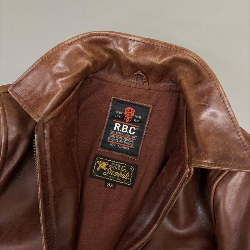 R.B.C. レジェンドジャケット 本革 32サイズ 希少 RBC レザー