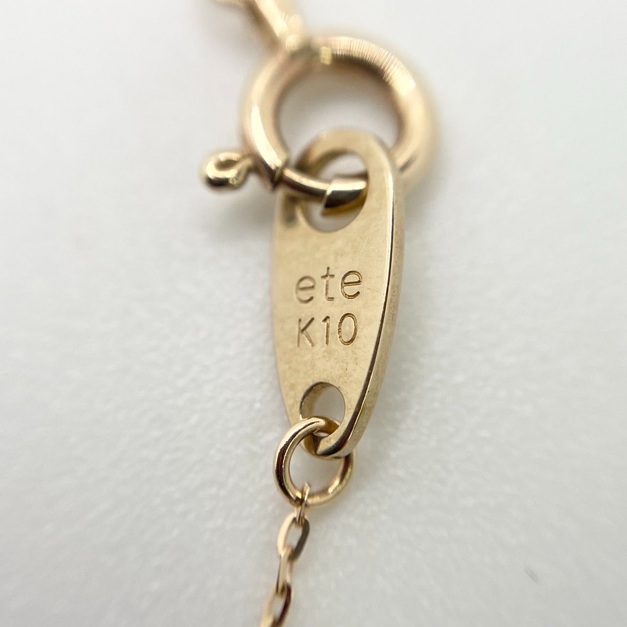 美品 ete エテ K10 レイヤー クレセント ムーン ネックレス ゴールド 