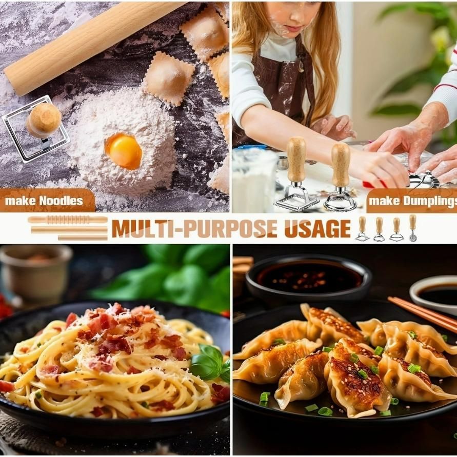 パスタ作りツールセット9点 木製ニョッキボード