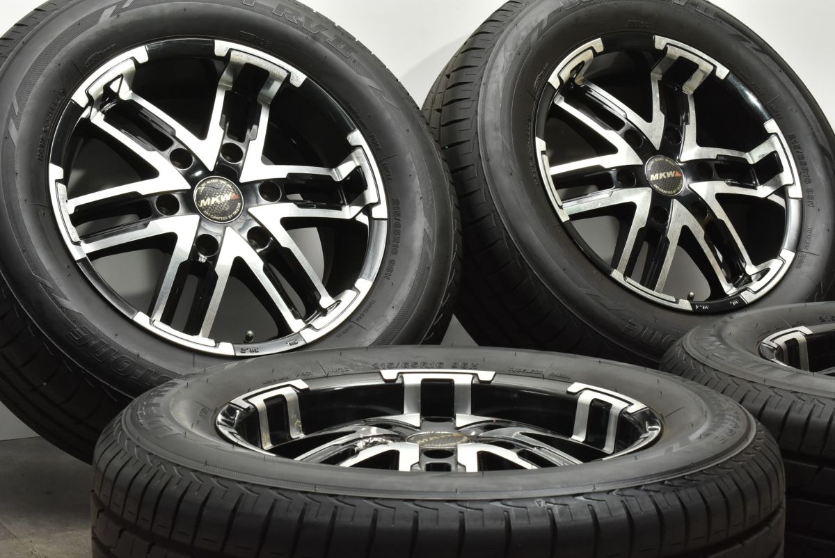 バリ溝】MKW MK-55 16in 6J +35 PCD139.7 ブリヂストン ルフト RVII