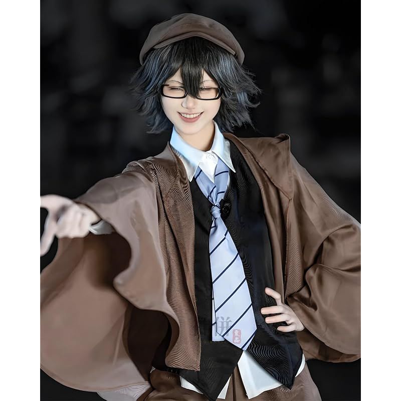 在庫 神併 江戸川乱歩 コスプレ ウィッグ付き 名探偵 文豪ストレイドッグス コスプレ衣装 大人用 仮装 文化祭 イベント コスチューム ステージ服 Edogawa Renpo cosplay 江戸川乱歩 ウィッグ付き XL