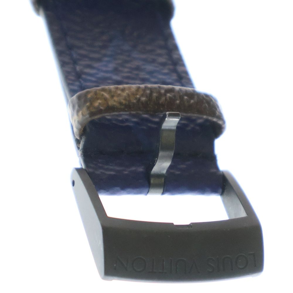  LOUIS VUITTON ルイヴィトン タンブール モノグラム ストラップ 腕時計バンド ブラウン×ブルー PVC その他 その他