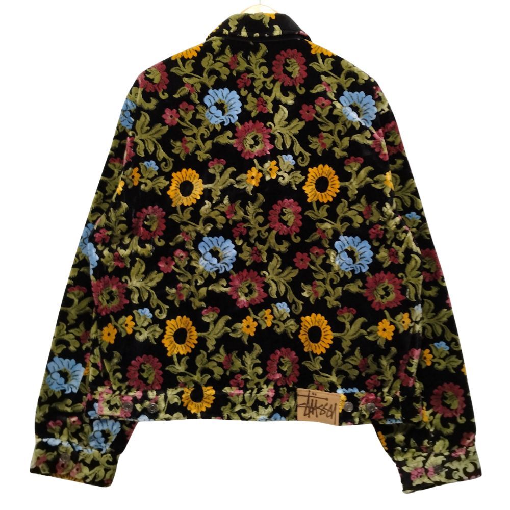 Floral Jacquard Stussy Jacquard Jacket Stussy Green And Orange