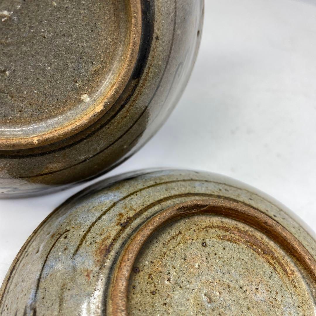 江戸時代 絵唐津 小皿5枚 幅約11.6㎝ 木箱付 タニト 東さ6