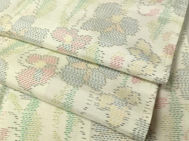 平和屋着物●本場大島紬　白大島　草花文　正絹　逸品　未使用　CAAV4761vp 平和屋着物○本場大島紬 白大島 草花文 正絹 逸品 未使用 CAAV4761vp 平和