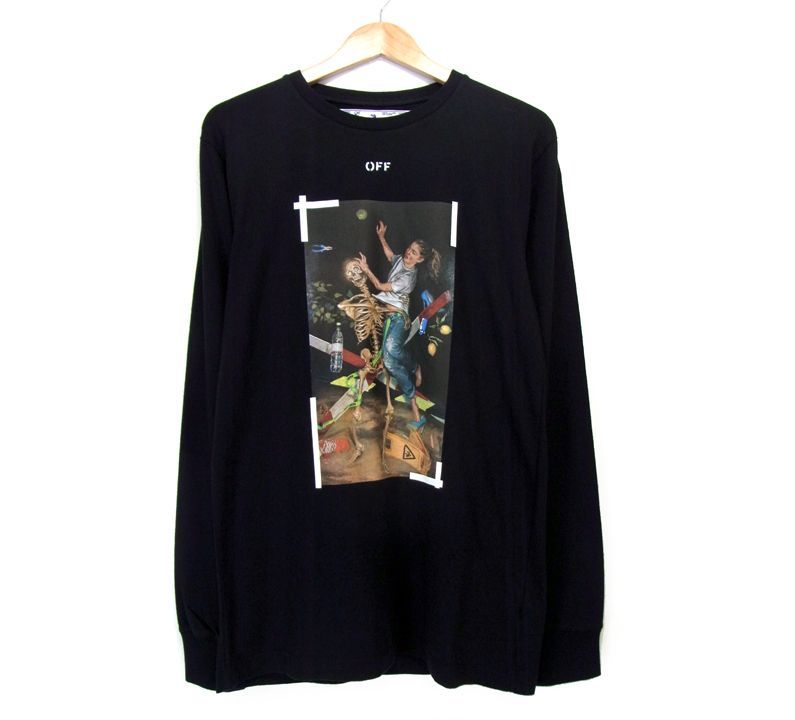 オフホワイトOFF WHITE□PASCAL PRINT LS TEEカットソー ...
