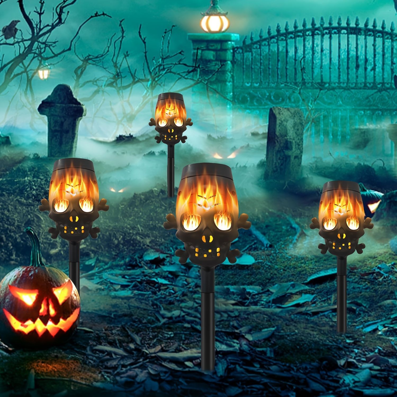 ソーラーライト ガーデンライト ガーデンオーナメント ガイコツ ドクロ