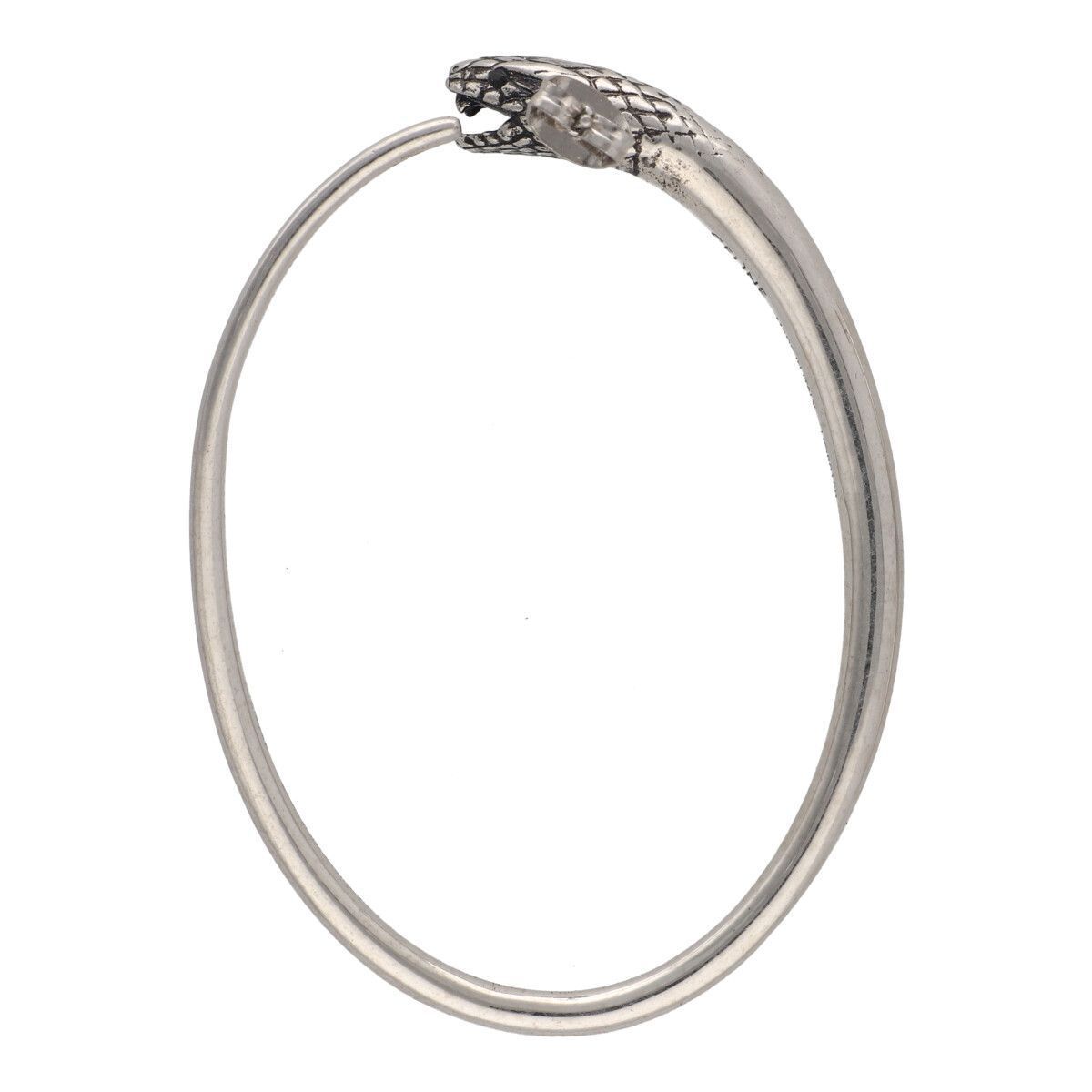 中古】 CELINE セリーヌ スネーク デザイン ピアス シルバー