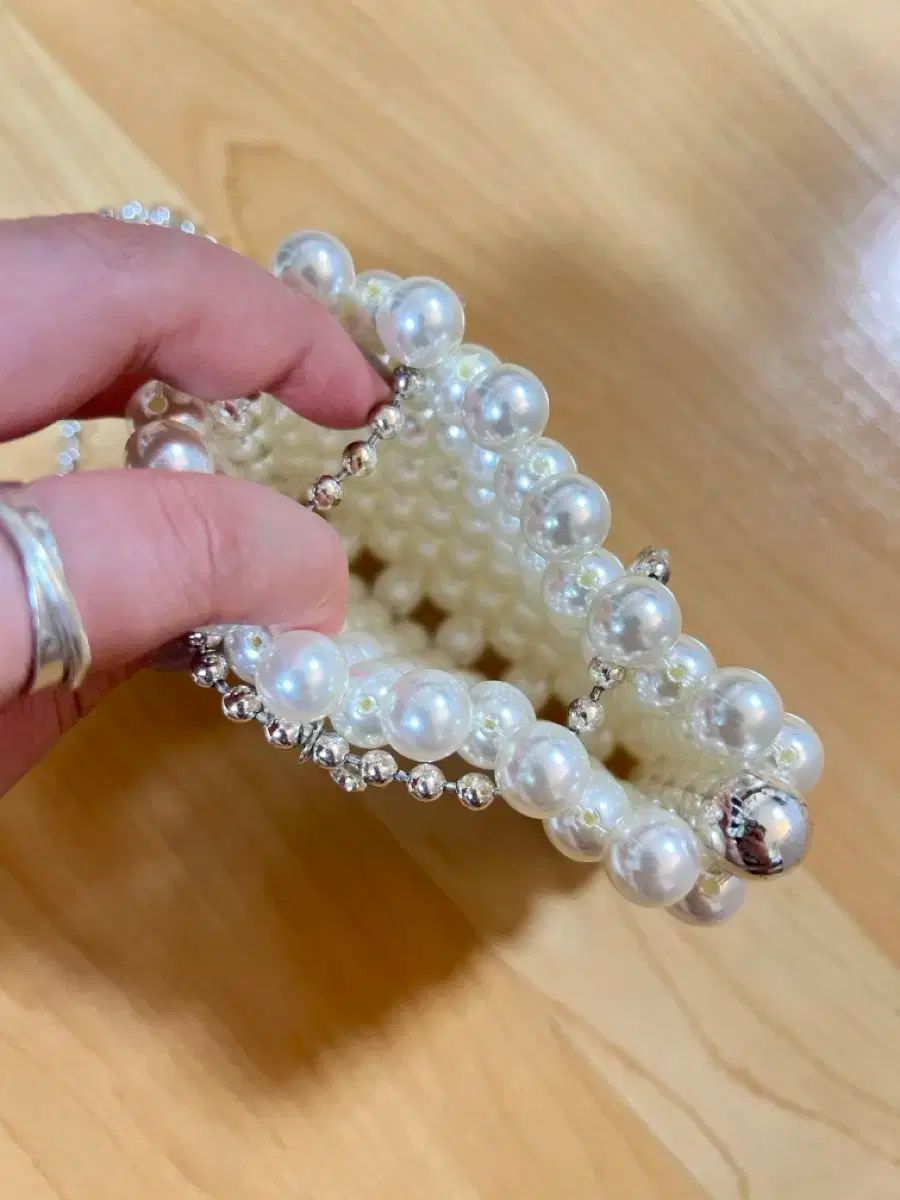 ナンバー링 ミニ パール クロスバッグ