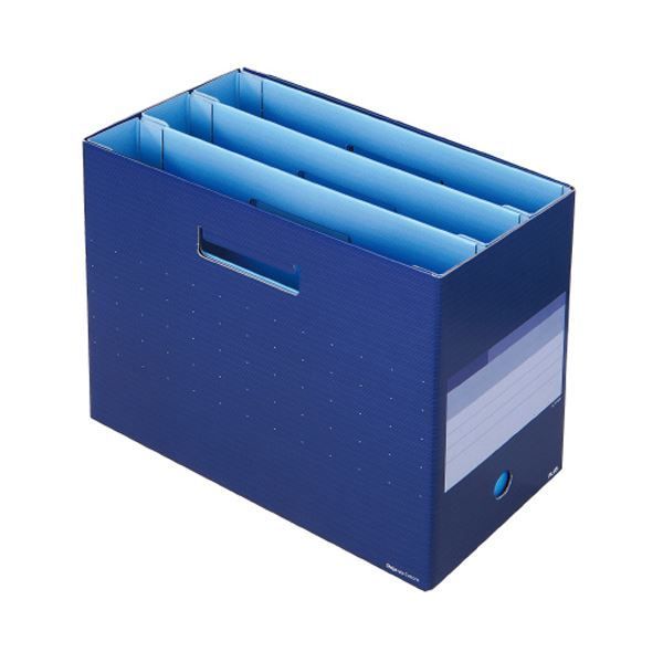 まとめ プラス デジャヴ ズシリーズボックスファイル ワイド A4ヨコ 背幅160mm ネイビーブルー FL-024BFNB 1冊 ×30セット
