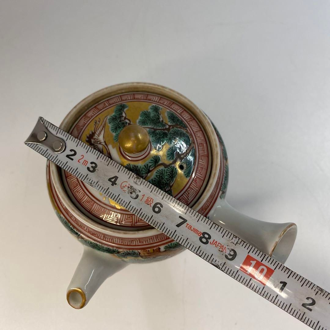 平安与三 金彩人物画急須