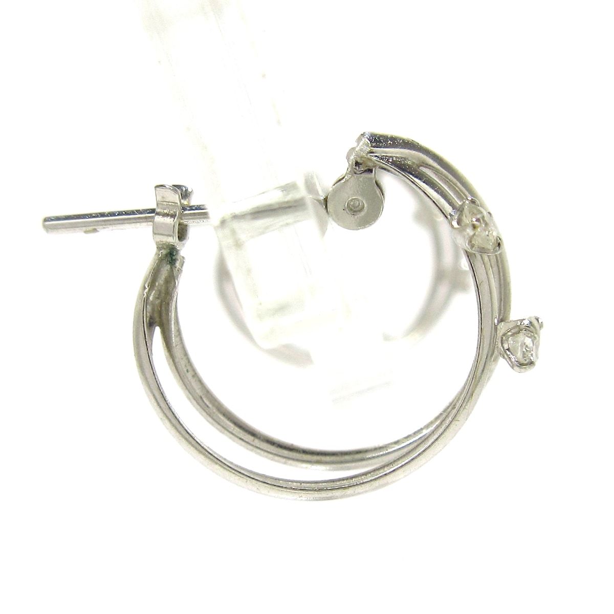 Unbranded ノーブランド ピアス K18WG×ダイヤモンド 総重量 1.0g