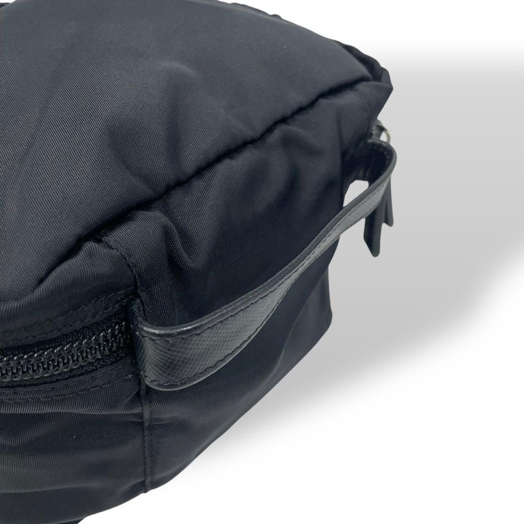 良品 4893 PRADA プラダ ポーチ ナイロン キャンバス ブラック - メルカリ