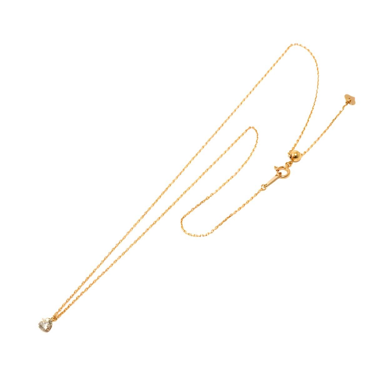 ダイヤ 0.362ct K18 PG ネックレス 45cm ピンクゴールド 750 Diamond Necklace 90298597