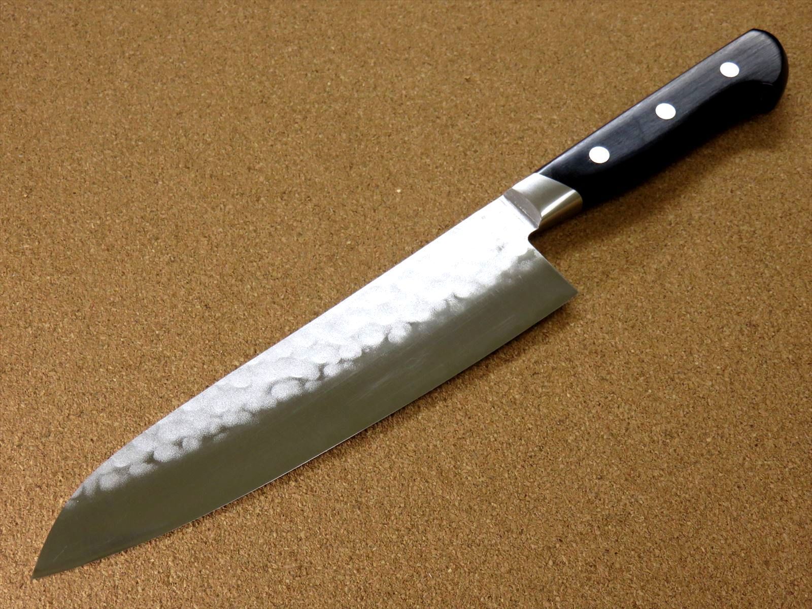 関の刃物 牛刀 20cm (200mm) 名匠 兼常作 鎚目 本割込 青紙