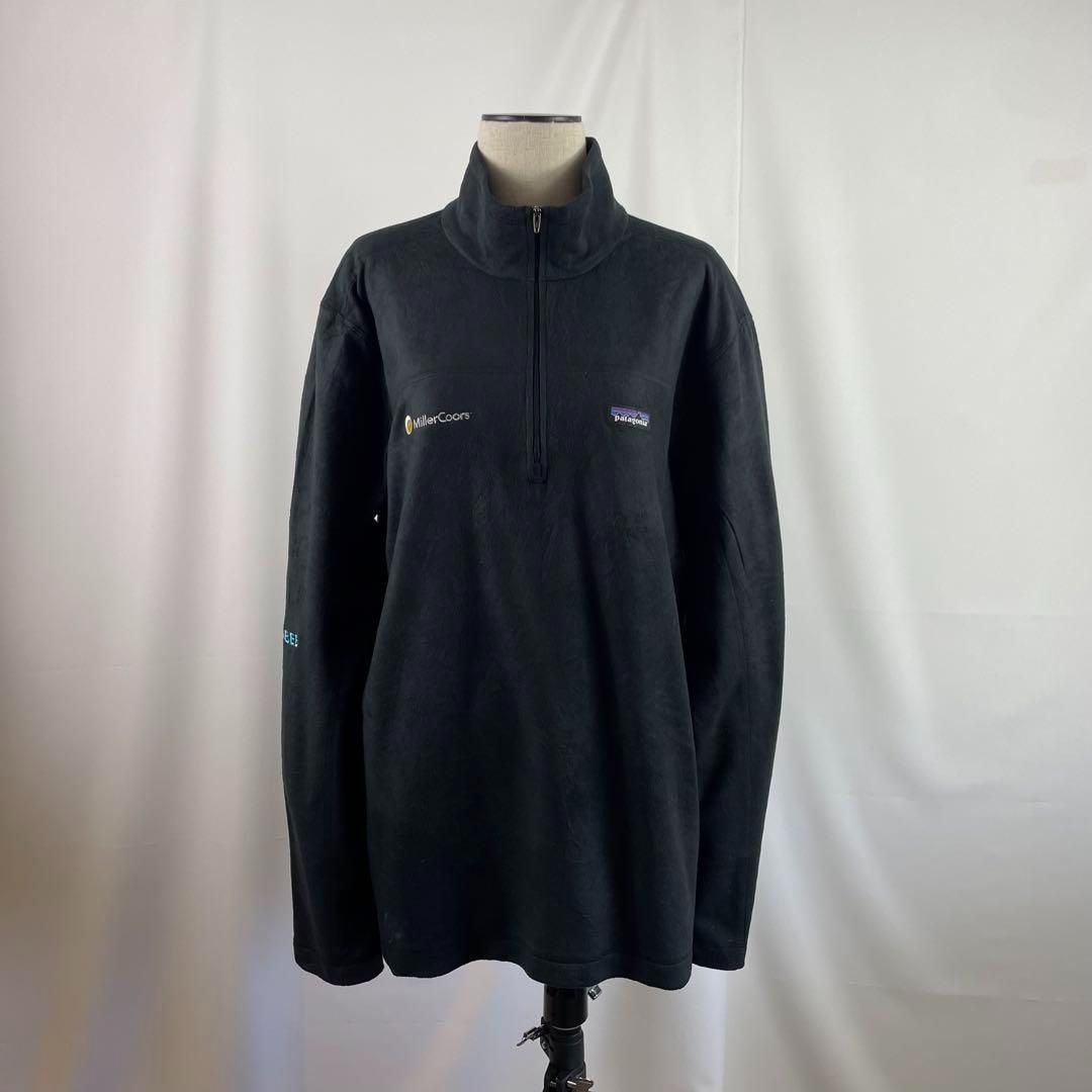 t1383　パタゴニア ワンポイントロゴ ハーフジップ プルオーバー patagoniaレアモデル　ユニセックストップス ヴィンテージファッション - t1383 パタゴニア ワンポイントロゴ