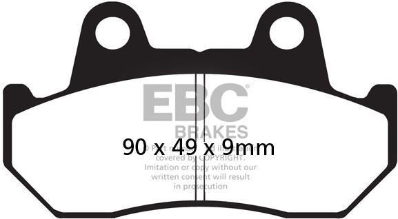 EBCブレーキ UK製 セミ-シンタリング Vパッド フロント左側用 | FA069/2V