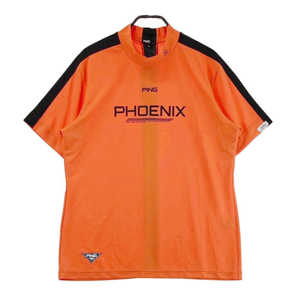 サイズ LL PING ピン モデル ハイネック 半袖Tシャツ オレンジ系 240101521250 ゴルフウェア メンズ ストスト