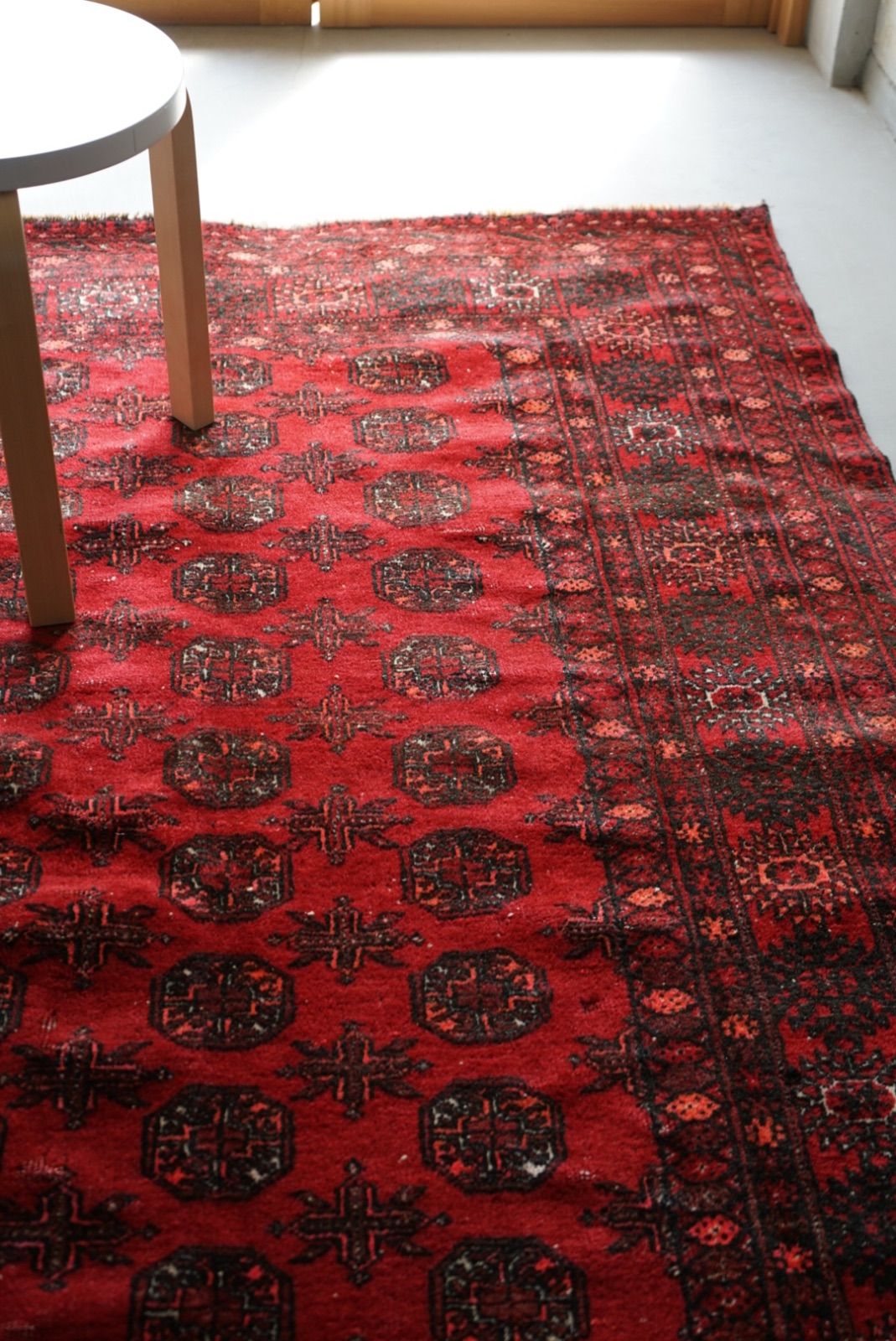 ヴィンテージラグ　トルクメン　スモールラグ アフガニスタン産 1960年代 オールドラグ】トルクメン族