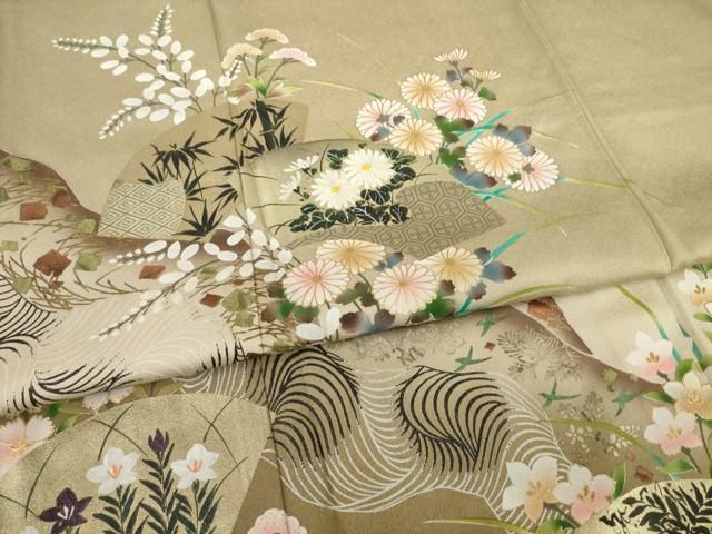 平和屋着物□訪問着 草花文 正絹 逸品 未使用 BAAU5860mz 2025年