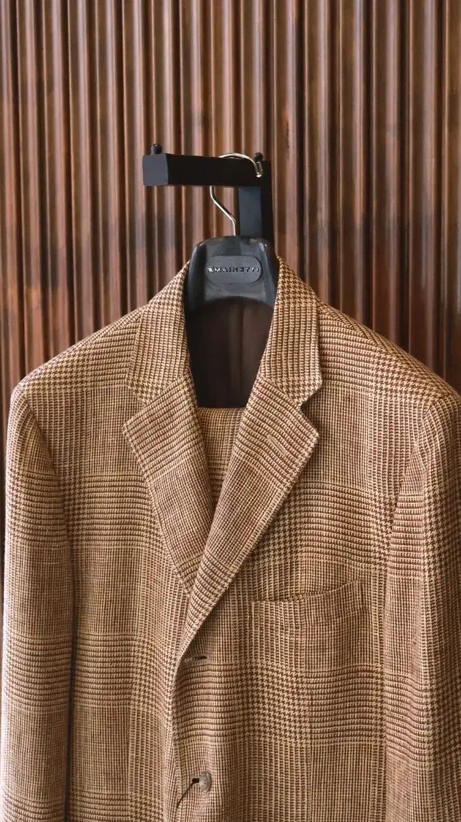 ポロ ラルフローレン ブラウン チェック Single スーツ