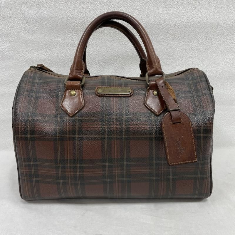 【美品】RalphLauren タータンチェック ボストンバッグ ヴィンテージ ヴィンテージ】ポロラルフローレンタータンチェック ボストンバッグ