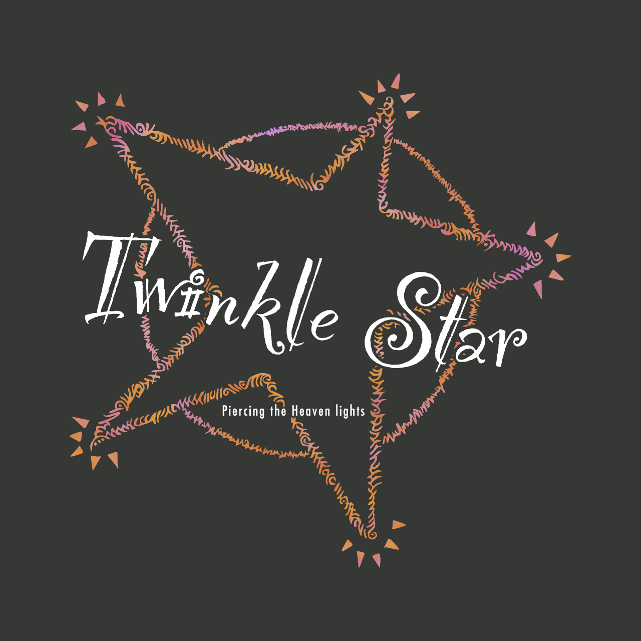 グラフィックロングTシャツ　Twinkle Star Color -Long-