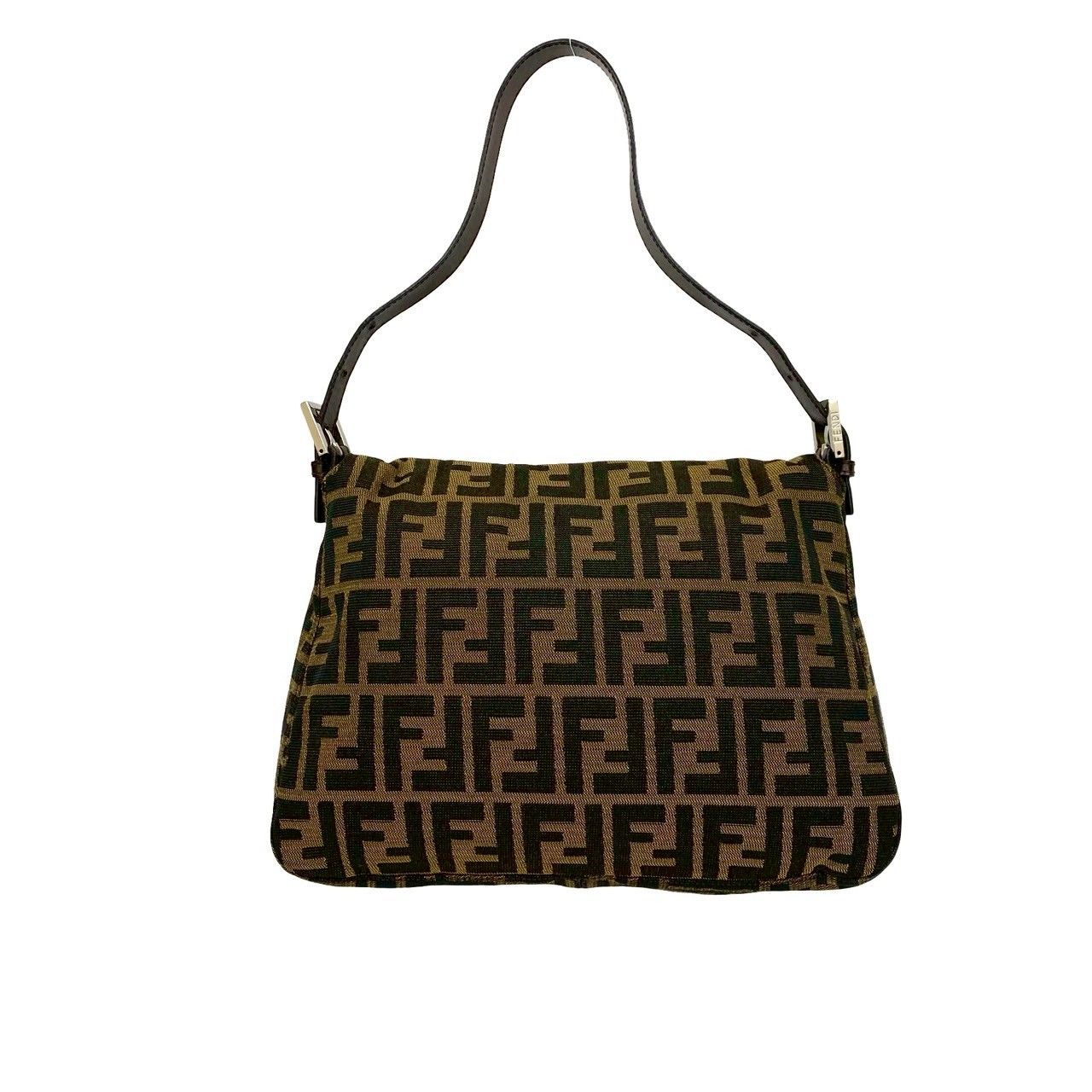 フェンディ マンマバケット ズッカ柄 FF金具 キャンバス レザー FENDI】マンマバケット ショルダーバッグ ズッカ柄 FF金具