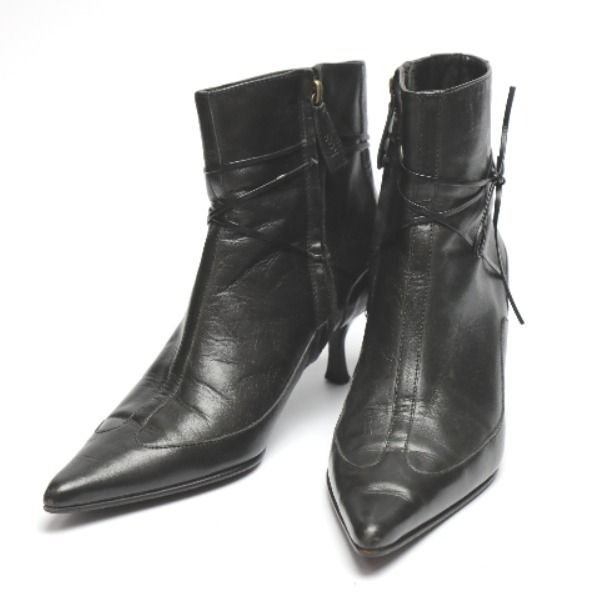 MAX MARA ショートブーツ ブラックレザー VERO CUOIO 36 MAX MARA ショートブーツ ブラックレザー VERO CUOIO 36 - メルカリ
