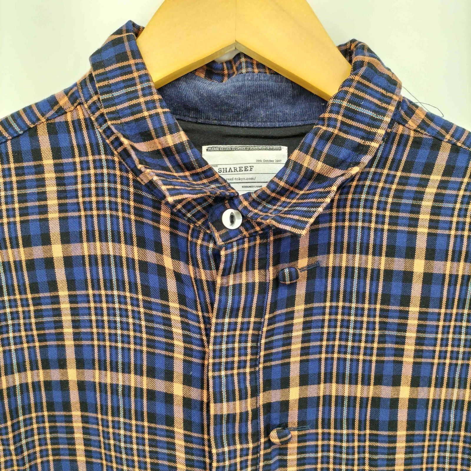 シャリーフ SHAREEF 16SS RAYON CHECK BIG SHIRTS メンズ JPN：2