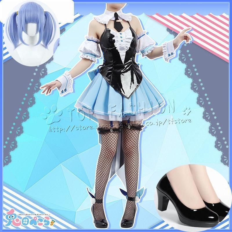 Hololive ホロライブ 風 兎田ぺこら うさだ ぺこら 新衣装 コスプレ衣裝 ウィッグ 靴 道具別売り