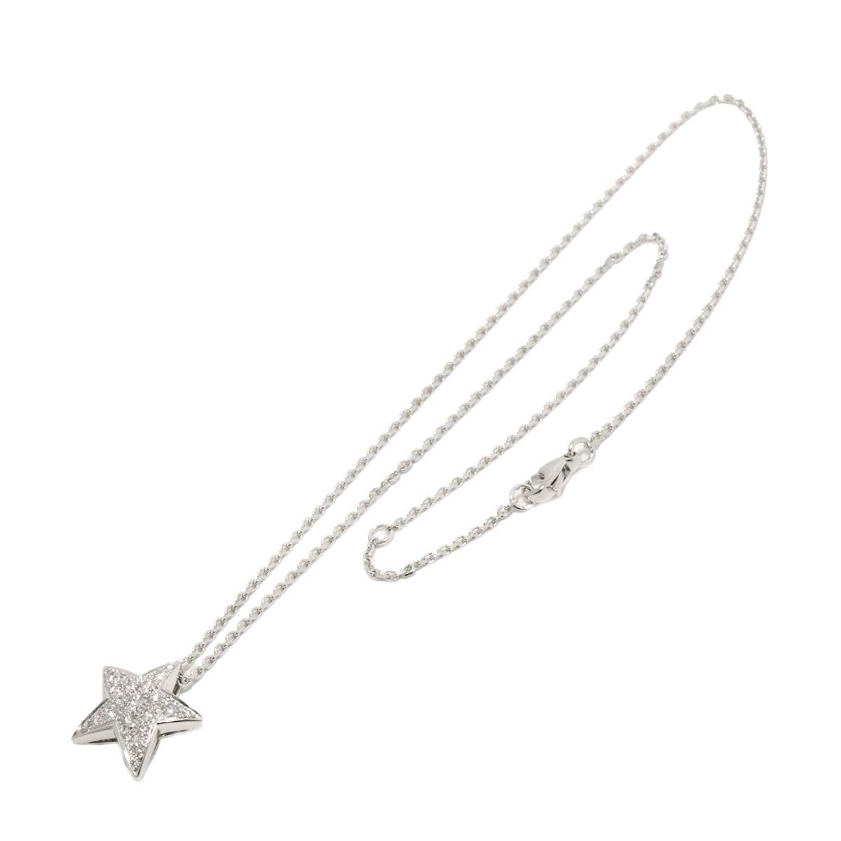 GIU CHANELコメットラージネックレス シャネル CHANEL コメット ダイヤ ネックレス ラージ LM 41cm K18 WG