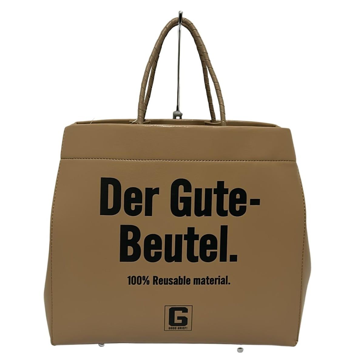 GOOD GRIEF(グッドグリーフ) トートバッグ - ライトブラウン×黒 レザー