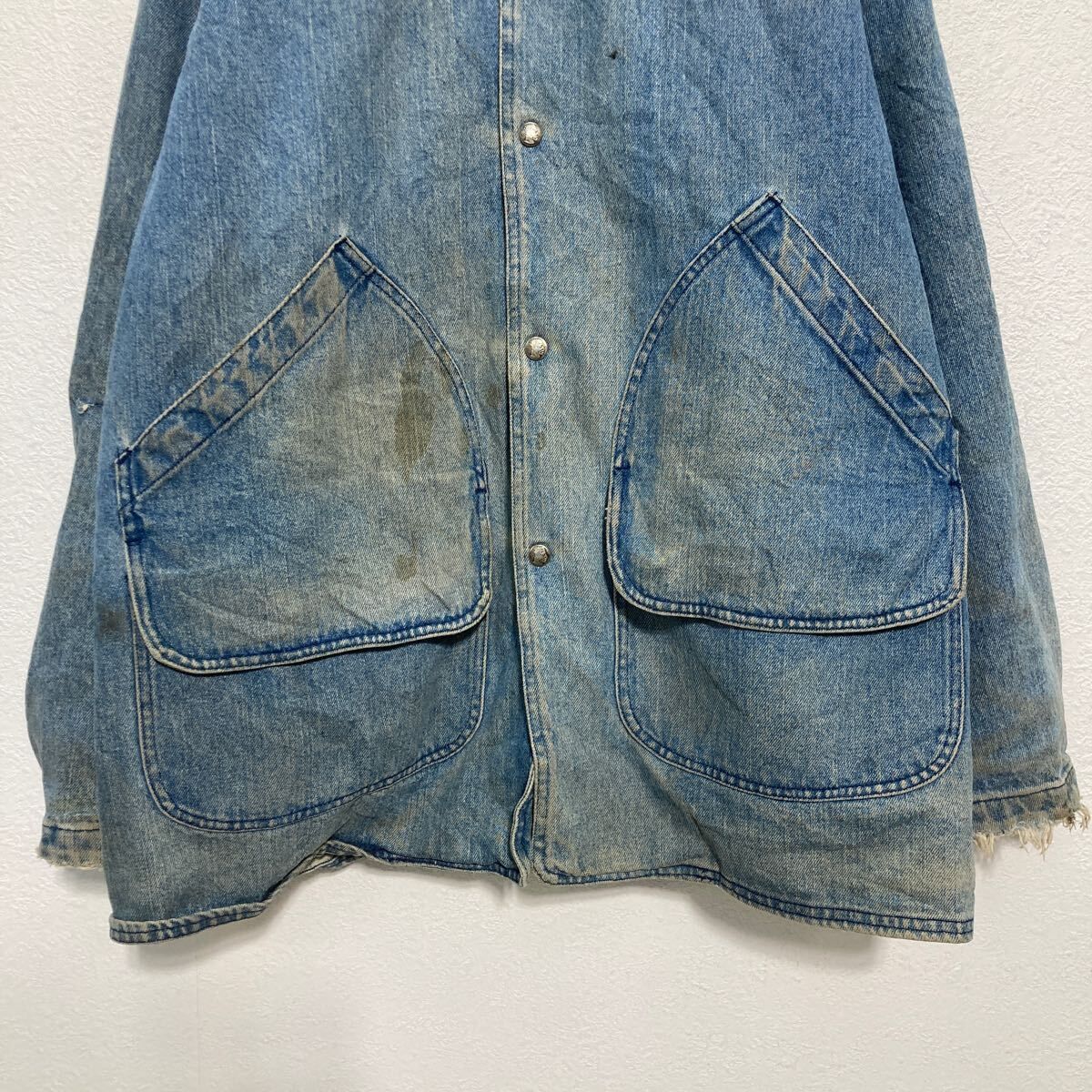 Woolrich デニムカバーオール XL ブルー ウールリッチ 80's～ チョア