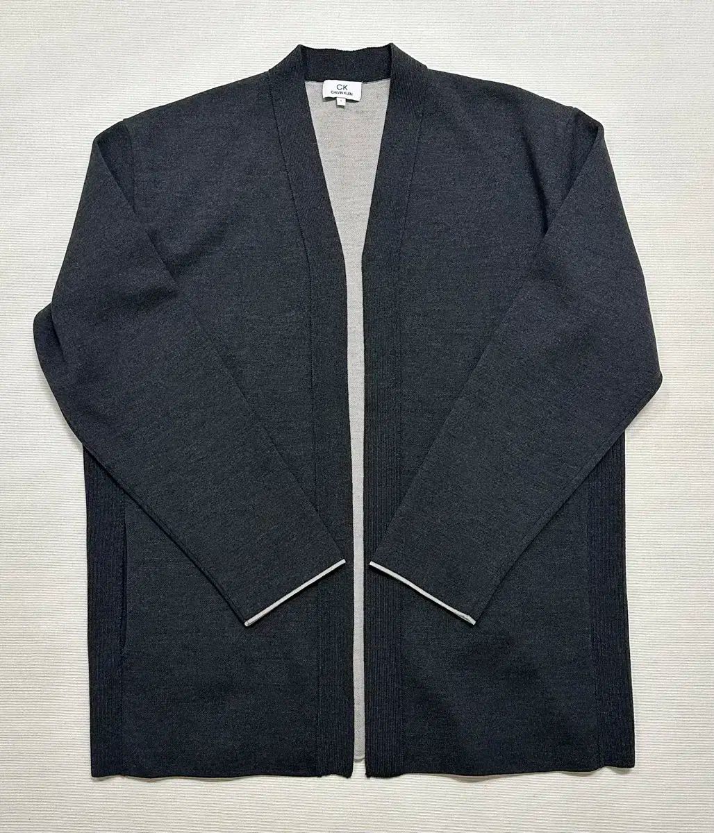 CK カルバン クライン ダブルフェイス オープン ウールカーディガン