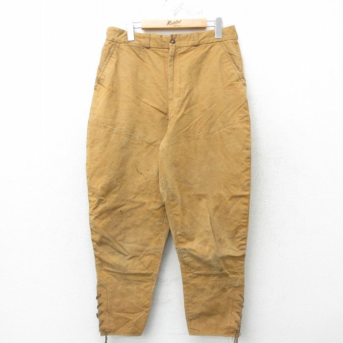 W32/古着 ダックスバック ビンテージ ハンティング パンツ メンズ 50s ダック地 タロン 茶 ブラウン spe 24may24 中古 ボトムス ロング