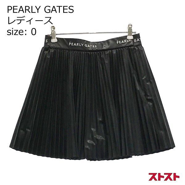 PEARLY GATES パーリーゲイツ 2022年モデル フェイクレザー プリーツスカート 0 ［240101015018］#