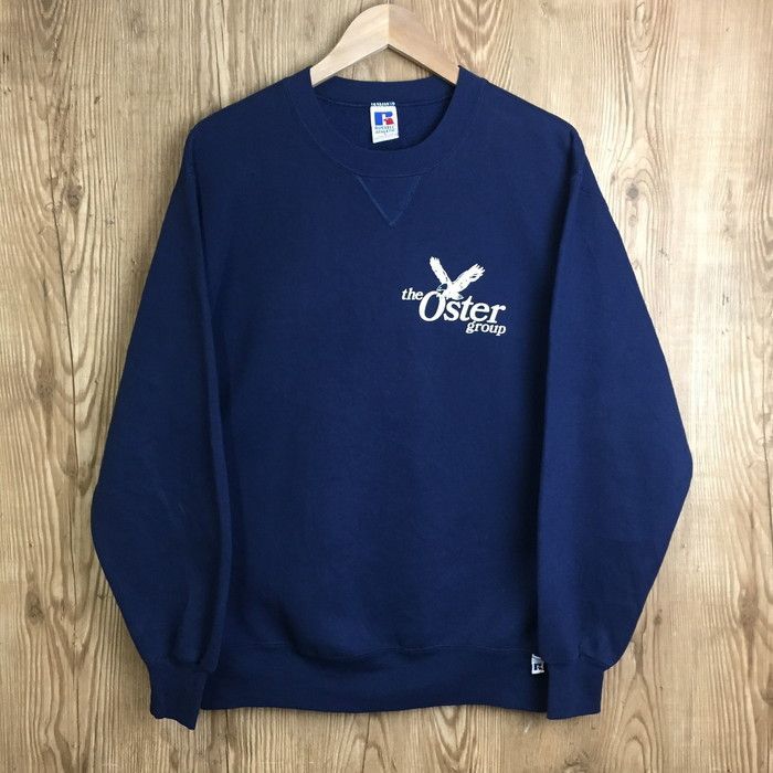 USA製 90s RUSSELL ATHLETIC 前V スウェット スエット トレーナー ネイビー 紺色 アメリカ製 90年代 古着 s24122037