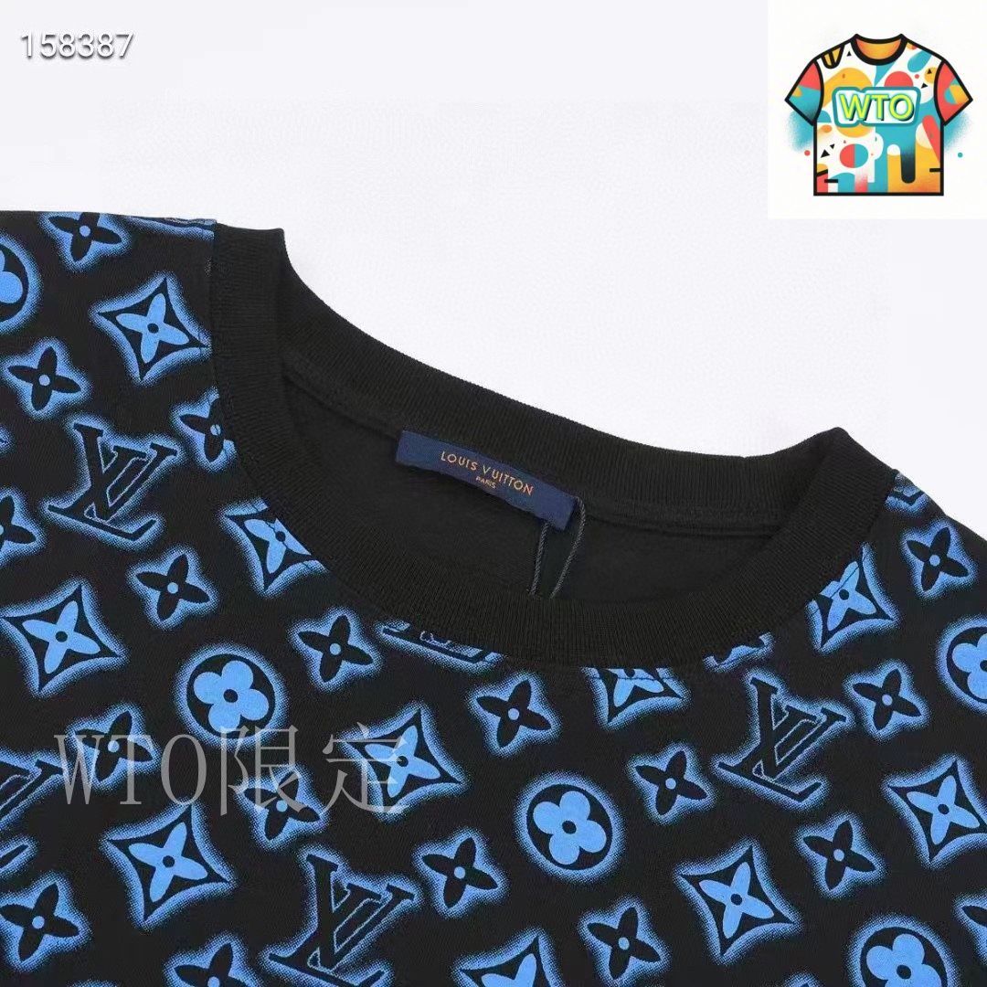 今日特価】Louis Vuitton モノグラムプリントクルーネック T