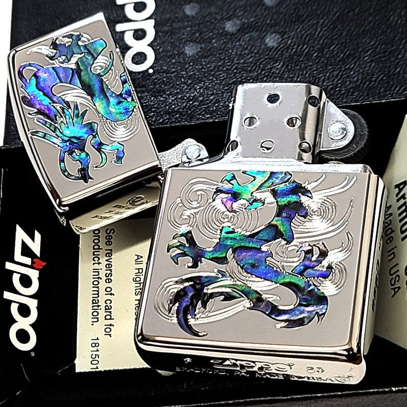 ZIPPO アーマー シェルドラゴン ジッポ ライター シルバー 天然