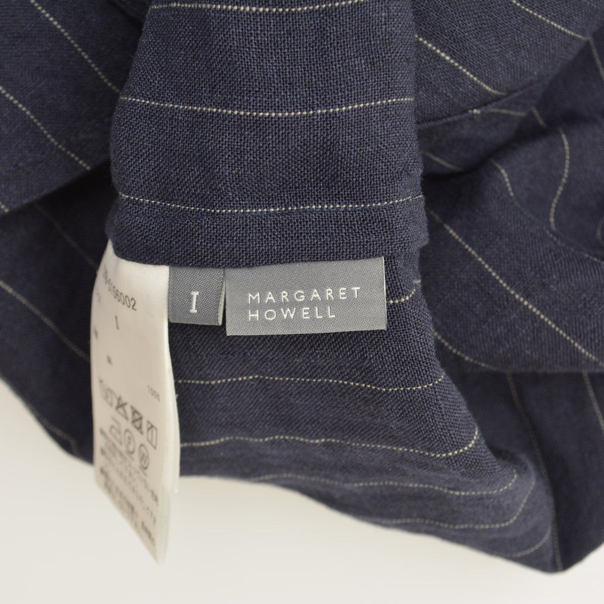 MARGARETHOWELL】25SS 5785156002 YARN DYED LINEN DRESS リネン  