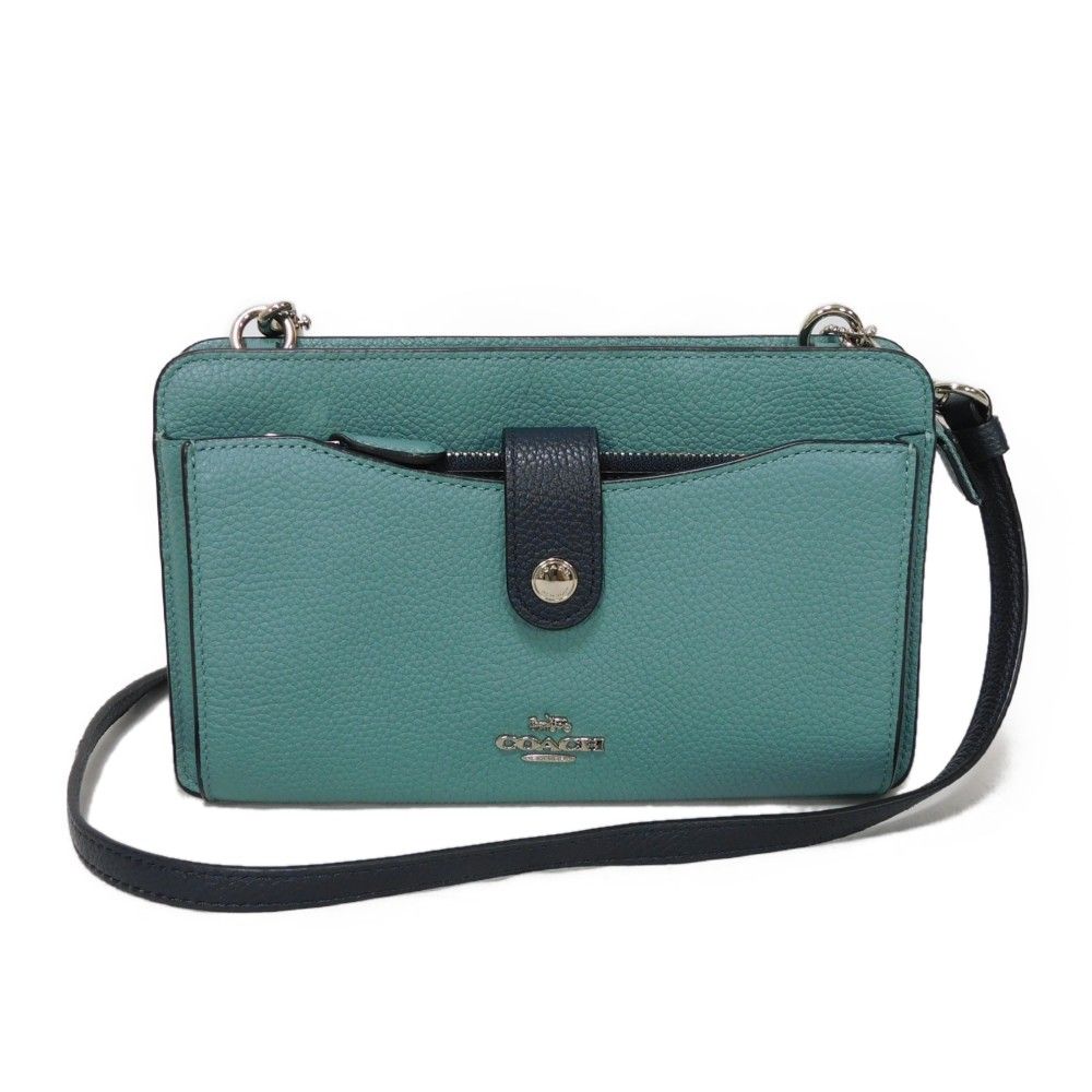 COACH コーチ ショルダーバッグ マルチ パステルカラー 革 ピンク 