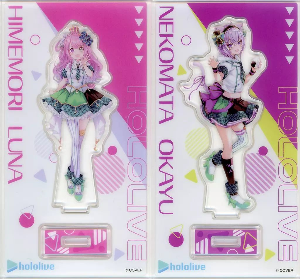 中古】アクリルスタンド・アクリルパネル 姫森ルーナ＆猫又おかゆ 