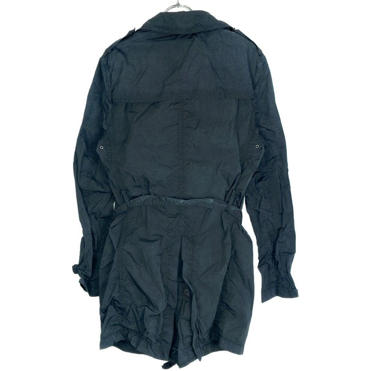 hevo トレンチコート ネイビー ブラック hevo - HEVO イーヴォ ガーメントダイナイロントレンチコート